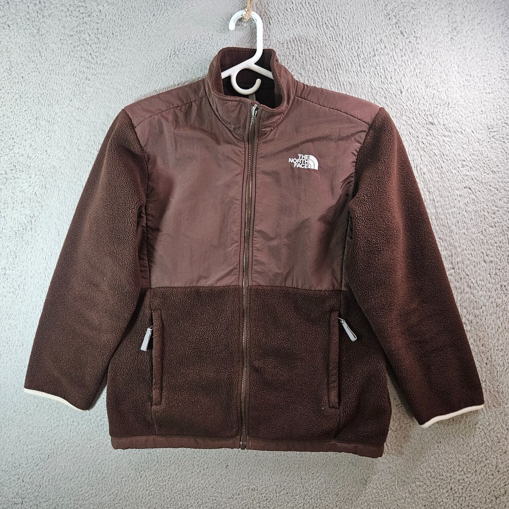 The North Face Fleece Sweater Jacket Girl XL Full Zip Brown